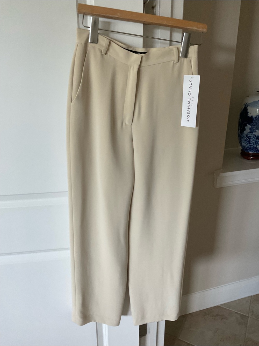 Josephine Chaus Pure Silk Straight-Leg Dress Pants